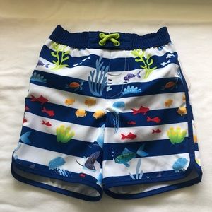 NWT 🐠WonderNation Underwater Stripes Swim Trunk